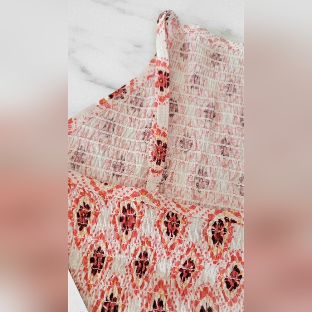 SO Pink Floral Patterned Sleeveless Blouse Size XS - Picture 4 of 6